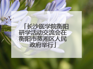 长沙医学院衡阳研学活动交流会在衡阳市蒸湘区人民政府举行
